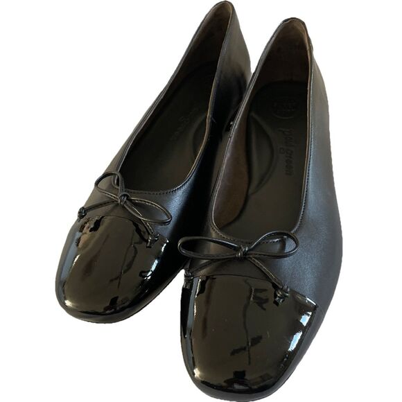 New $398 PAUL GREEN VIOLET BALLET FLATS in Black Combo 7.5 UK /10US - Picture 6 of 7